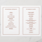 Decadent Deco elegant chic formal trouwprogramma (Achterkant)