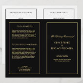 Decadent Deco elegant chic formal trouwprogramma (Voorkant / Achterkant)