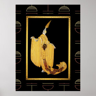Decadent Deco Style Poster - Goud/Geel