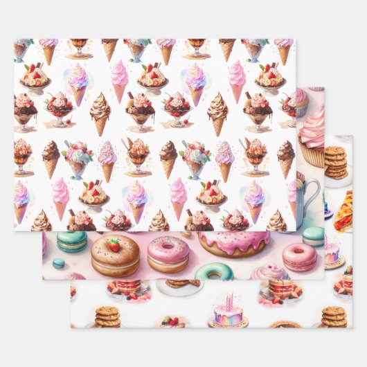 Decadent Desserts Inpakpapier Vel (Set)