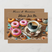 Decadent Donuts en koffie aankondiging (Voorkant / Achterkant)