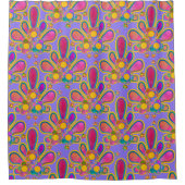 Decadent Guilded Retro Waterverf Ploomf Twilight Douchegordijn (Voorkant)