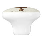 Decadente aardbei in chocolade trekt keramische knop (Zijkant)