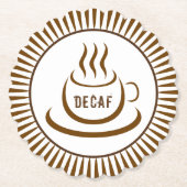 Decaf Coffee Kartonnen Onderzetters (Voorkant)
