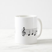 Decaf "DECAF" Music Note Coffee Mug Piano Enseigna (Devant droit)