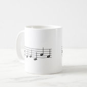 Decaf "DECAF" Music Note Coffee Mug Piano Enseigna (Devant gauche)