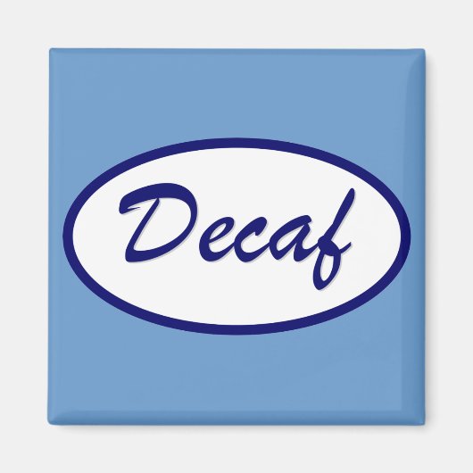 Decaf naam patch cafeïnevrij magneet (Voorkant)