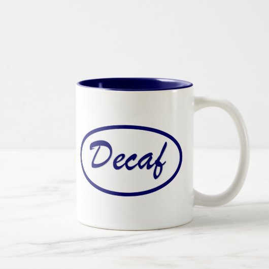 Decaf Name Patch Decaffeinated Tweekleurige Koffiemok (Rechts)