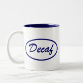 Decaf Name Patch Decaffeinated Tweekleurige Koffiemok (Links)