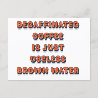 Decaffineerde koffie cool grappig retro humor briefkaart