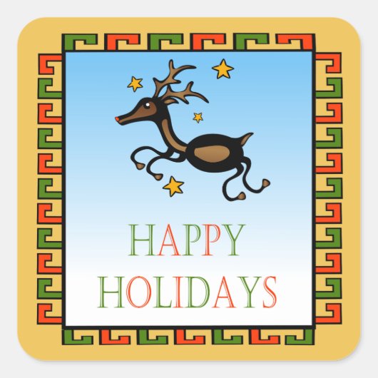 Décal Carré de cerfs volants / Sticker (Devant)