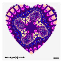 Décal de coeur de couleur rose pourpre personnalis