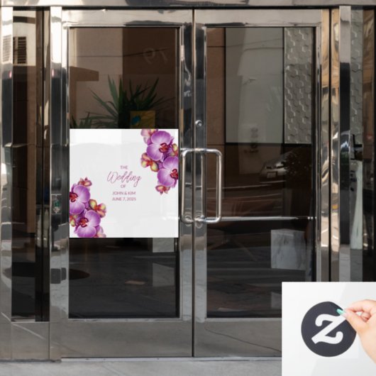 Décal et autocollant mariage Monogramme (Porte de bureau)