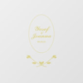 Décal et autocollant transparent mariage Couple (Feuille)