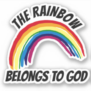 DECAL STICKERS DE REGENBOOG BEHOORT TOT GOD