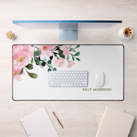 Décalcomanie florale de feuillage à l'aquarelle mo (Bureau 1)