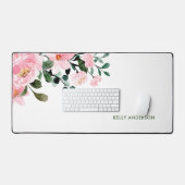 Décalcomanie florale de feuillage à l'aquarelle mo (Clavier et souris)