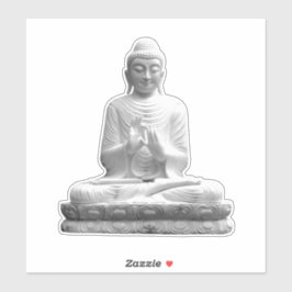 Decale sculptuur van het Boeddha-standbeeld Sticker