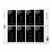 Décaler Crystal Snowflake Mariage Vin Étiquette no (Feuille entière)