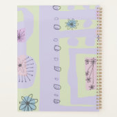 Décalque floral imprimé ethnique violet clair vert (Dos)