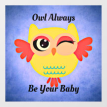 Décal mural de la chouette