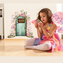 Décalcomanie murale de porte de fée fantaisiste av