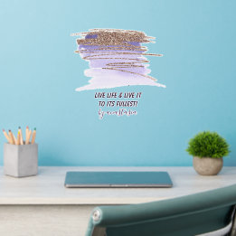 Décalque Mural Fille tendance Parties scintillant dorée violet Ma