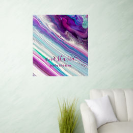 Décalque Mural Glam Purples Blues Beauté SPA Salon