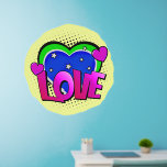 Décalque Mural LOVE Hearts, Purple Blue Green Cream, Pop Art 36"<br><div class="desc">LOVE Hearts in Purple Blue Green on Cream Arrière - plan - - a Great Pop Art Wall Decal - - Changez la taille de ces décalcomanies en changeant la taille de la feuille de décal - 4 tailles - de 12" x 12" à 36" x 36" - - Ces...</div>
