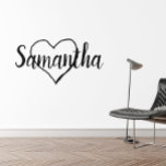 Décalque Mural Nom Monogramme personnalisé Coeur personnalisé<br><div class="desc">Cette conception peut être personnalisée en choisissant l'option personnaliser pour ajouter du texte ou apporter d'autres modifications. Si ce produit a la possibilité de transférer la conception à un autre article, s'il vous plaît assurez-vous d'ajuster la conception pour s'adapter si nécessaire. Contactez-moi à colorflowcreations@gmail.com si vous souhaitez avoir cette conception...</div>