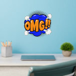 Décalque Mural OMG Pop Art Blue Gold Orange Steam 12" Décal mural<br><div class="desc">Oh mon Dieu ! ! Décale murale Pop Art - - Changez la taille de ces décalcomanies en modifiant la taille de la feuille de style - 4 tailles - de 12" x 12" à 36" x 36" - - Ces décalcomanies sont imprimées sur un arrière - plan transparent, mais...</div>