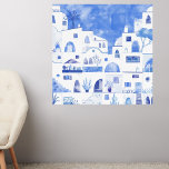 Décalque Mural Peinture aquarelle de Santorin Grèce<br><div class="desc">Une aquarelle paysage de peinture d'Oia sur la belle île grecque de Santorin. Art original de Nic Squirrell.</div>