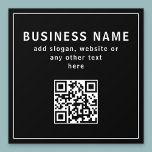 Décalque Mural Télécharger le code QR ou le logo | Noir moderne<br><div class="desc">Remplacez simplement par votre propre code ou logo QR et par le texte de la personnaliser comme vous le souhaitez.</div>