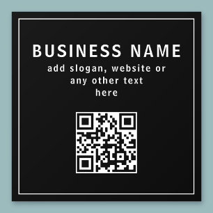 Décalque Mural Télécharger le code QR ou le logo Noir moderne