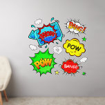 Décalque Mural Wow Pow Bang, Rouge Bleu Vert Jaune, Pop Art 50"<br><div class="desc">5 Décalages muraux d'art pop - - Changez la taille de ces décalcomanies en changeant la taille de la feuille décale - 4 tailles - de 12" x 12" à 36" x 36" - - Ces décalages sont imprimés sur un arrière - plan transparent, mais vous pouvez changer en arrière...</div>