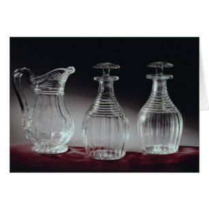 Décanteurs de verre taillé et cruche, c.1840