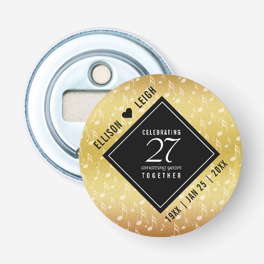 Décapsuleur 27e anniversaire du Mariage de musique (Devant)