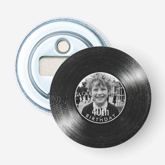 Décapsuleur 40e Anniversaire Vinyl Look Noir (Devant)