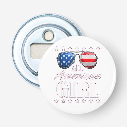 Décapsuleur 4 juillet America Independence Day Patriot USA Fem (Devant)