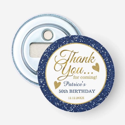 Décapsuleur 50ème anniversaire de la fête Merci bleu Parties s (Devant)