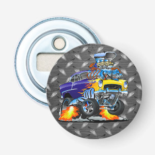 Décapsuleur 55 Funny Car on Metal Diamond Plate Bière