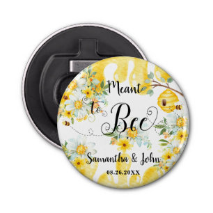 Décapsuleur Abeilles de miel Jaune Mariage floral Signifie Abe