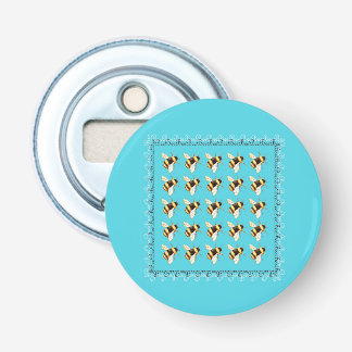 Décapsuleur Abeilles sur Bouton Bleu Bouteille Ouverture