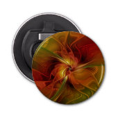 Décapsuleur Abstract Red Orange Brown Green Fractal Art Flower (Devant)