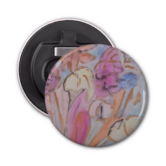 Décapsuleur Abstrait Pastel Floral Bottle Opener (Devant)