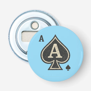 Décapsuleur Ace vintage de pique — Poker Crest en détresse