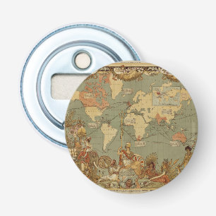 Décapsuleur Affiche de la carte du monde de l'Empire britanniq