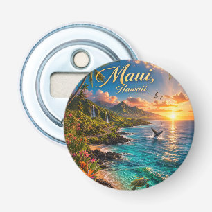 Décapsuleur Affiche de voyage de la côte tropicale de Maui Haw