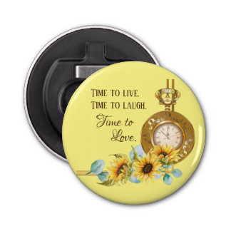 Décapsuleur Aimant de mariage de tournesol (jaune)