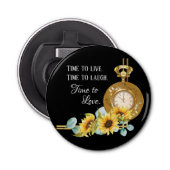 Décapsuleur Aimant de mariage de tournesol (noir) (Devant)